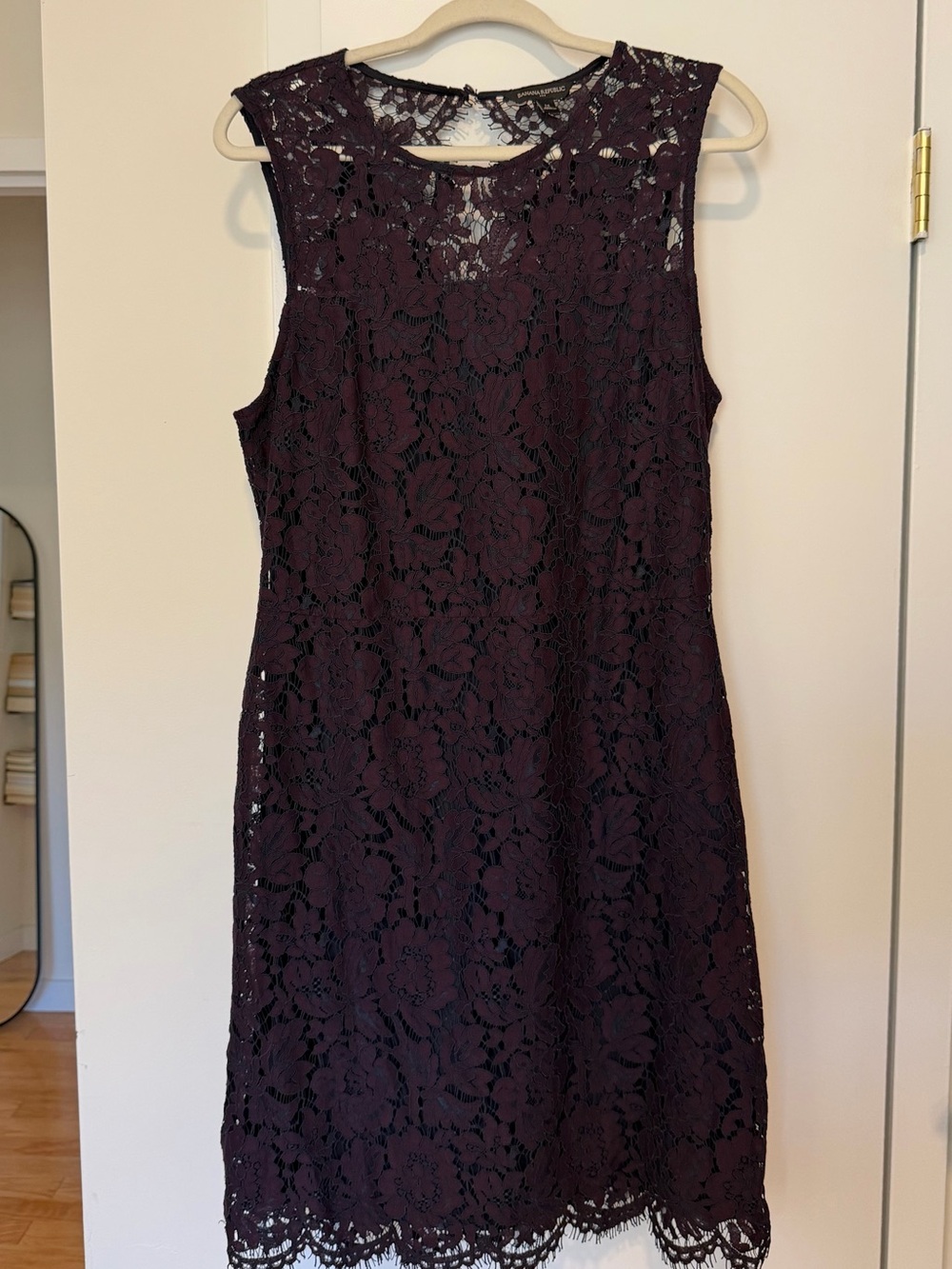 Banana Republic Plum Lace Sleeveless Dress